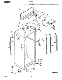 CABINET Diagram and Parts List for FRT18JRGD1  Frigidaire Refrigerator