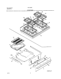 TOP / DRAWER Diagram and Parts List for FGF334BGWJ  Frigidaire Range