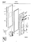 FREEZER DOOR Diagram and Parts List for FRS26ZXHD1  Frigidaire Refrigerator
