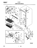 CABINET Diagram and Parts List for UL2494ECW0  Frigidaire Freezer