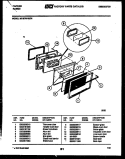 DOOR PARTS Diagram and Parts List for 30-3979-00-02  Tappan Range