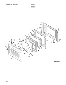 Part Location Diagram of 5304521957 Frigidaire DOOR ASSEMBLY
