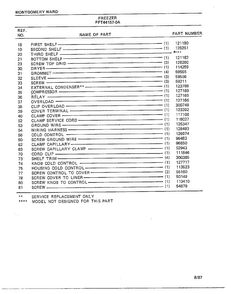 Freezer Page 4 Diagram and Parts List for 44157A-0  Frigidaire Freezer