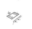 TOP, CONTROL PANEL Diagram and Parts List for GF620HXW0  Frigidaire Wall Oven