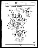 MOTOR AND IDLER ARM CLUTCH Diagram and Parts List for AW301F1D  Kelvinator Washer