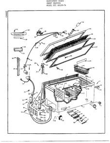 Cabinet Diagram and Parts List for 88158A  Frigidaire Freezer