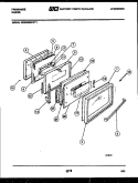 DOOR PARTS Diagram and Parts List for REGS38BKW1  Frigidaire Range