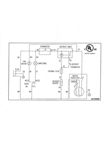 Wiring Diagram Diagram and Parts List for FFPT12F0KV0  Frigidaire Refrigerator