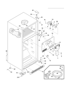 Cabinet Diagram and Parts List for LFHT1817LR6  Frigidaire Refrigerator