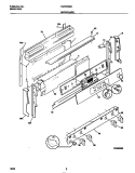 BACKGUARD Diagram and Parts List for FGF378WCCB  Frigidaire Range