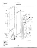 FREEZER DOOR Diagram and Parts List for FRS22ZGHD6  Frigidaire Refrigerator
