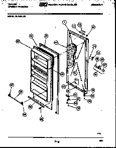 Section 2 Diagram and Parts List for 99-1348-003  Tappan Freezer