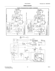 Wiring Diagram Diagram and Parts List for FPMC2785PFB  Frigidaire Microwave Oven Combo