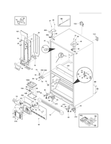 Cabinet Diagram and Parts List for FPHN2899LF5  Frigidaire Refrigerator