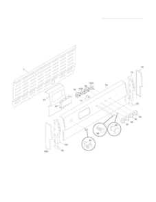 Backguard Diagram and Parts List for FFEF4005LWC  Frigidaire Range