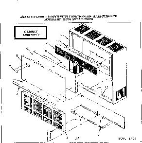 Cabinet assembly Diagram and Parts List for 867736735  Frigidaire Furnace