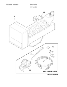 Ice Maker Diagram and Parts List for FFHS2311PFHA  Frigidaire Refrigerator