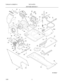 MOTOR/BLOWER/BELT Diagram and Parts List for GLGH1642FS2  Frigidaire Washer Dryer Combo