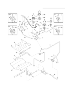Burner Diagram and Parts List for EI30GS5CJSC  Electrolux Range