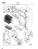 CABINET Diagram and Parts List for FFU17F9HW2  Frigidaire Freezer