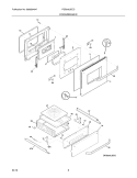 DOOR/DRAWER Diagram and Parts List for FGB24L2ECC  Frigidaire Wall Oven