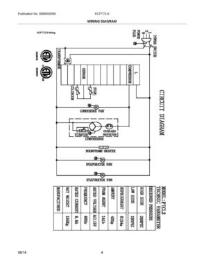 03 - WIRING DIAGRAM Diagram and Parts List for KCPT729  Frigidaire Miscellaneous
