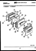 DOOR PARTS Diagram and Parts List for REG36AL5  Frigidaire Range