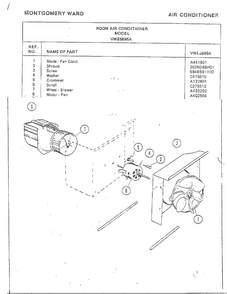 Room Air Conditioner Page 9 Diagram and Parts List for 5695A  Frigidaire Air Conditioner