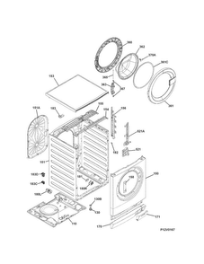 Cabinet/top Diagram and Parts List for 41741912511  Kenmore Washer