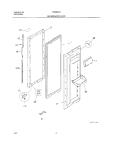 REFRIGERATOR DOOR Diagram and Parts List for FRS26ZGHD5  Frigidaire Refrigerator