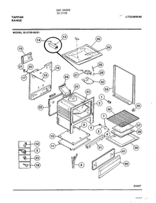 Gas Range Page 5 Diagram and Parts List for 30-2759  Frigidaire Range