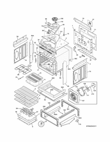 Body Diagram and Parts List for 79042543311  Kenmore Range