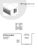 COVER Diagram and Parts List for FAS256N2A2  Frigidaire Air Conditioner
