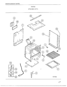 Range Page 7 Diagram and Parts List for 2869A  Frigidaire Range