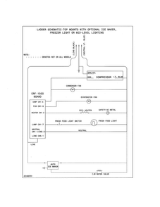 Wiring Schematic Diagram and Parts List for 25360304411  Kenmore Refrigerator