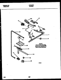 BURNER, MANIFOLD AND GAS CONTROL Diagram and Parts List for CP305WP2W1  Frigidaire Range