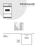 COVER Diagram and Parts List for FGB24S5DCG  Frigidaire Wall Oven