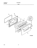 DOOR Diagram and Parts List for FGF324WHSD  Frigidaire Range