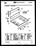 BACKGUARD AND COOKTOP PARTS Diagram and Parts List for CGC3M3WSTD  Gibson Range