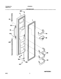 FREEZER DOOR Diagram and Parts List for GRS26F5AW5  Gibson Refrigerator
