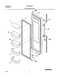 REFRIGERATOR DOOR Diagram and Parts List for FRS23SM4AW0  Frigidaire Refrigerator