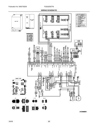 Wiring Schematic Diagram and Parts List for FGSS2635TF6  Frigidaire Refrigerator