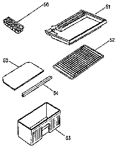 Shelves And Accessories Diagram and Parts List for 5649933640  Kenmore Refrigerator
