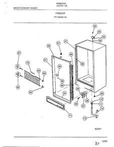 Freezer Page 3 Diagram and Parts List for 46259-0A  Frigidaire Freezer