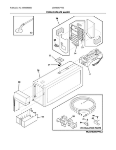 Fresh Food Ice Maker Diagram and Parts List for LGHB2867TD0  Frigidaire Refrigerator