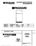 COVER Diagram and Parts List for FRT22PRCD1  Frigidaire Refrigerator