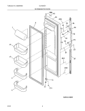 REFRIGERATOR DOOR Diagram and Parts List for GLHS65EHB4  Frigidaire Refrigerator
