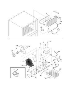 System Diagram and Parts List for MRTN23V6MW4  Uni Refrigerator