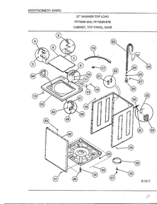 Cabinet/top Panel/base Diagram and Parts List for 6589-80B  Frigidaire Washer