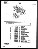 DOOR PARTS Diagram and Parts List for 30-3863-00-01  Tappan Range